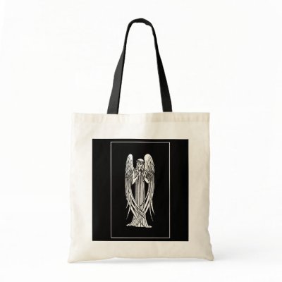 Beardsley Angel Tote Bag by debinSC
