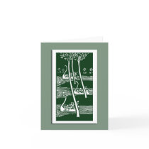 Beardsley Art Nouveau Swans Note Cards