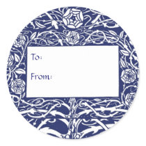 Beardsley Border Elegant Gift Stickers
