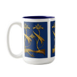 Beardsley Gold and Blue Floral Mug