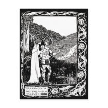 Beardsley Lancelot & Witch Post Card