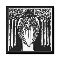 Beardsley Nouveau Angel Magnet