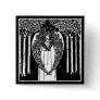 Beardsley Nouveau Angel Pin Button