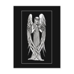 Beardsley Nouveau Angel Post Card