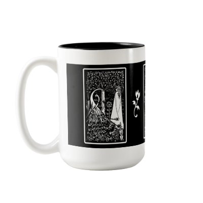 Beardsley Peacock & Lady Mug by debinSC