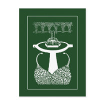 Beardsley Peacocks Post Card