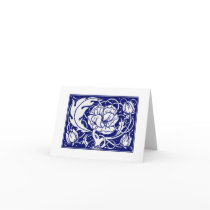Beardsley Peony Art Nouveau Note Cards