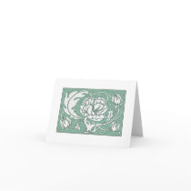 Beardsley Peony Art Nouveau Note Cards