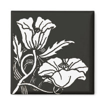 Beardsley Poppies Magnet
