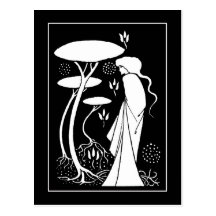 Beardsley Sorceress LeFay Post Card