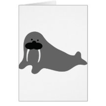 beardy walrus greeting cards