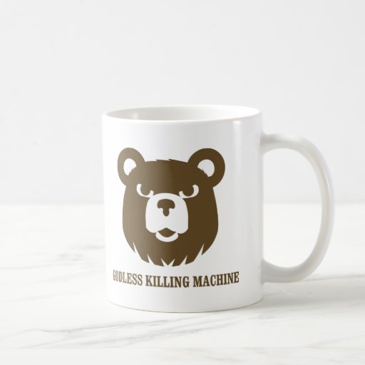 bears godless killing machines humour funny tshirt mug