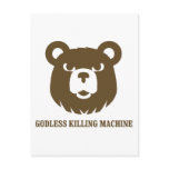 bears godless killing machines humour funny tshirt postcards