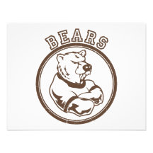 Bears Mascot Invitations