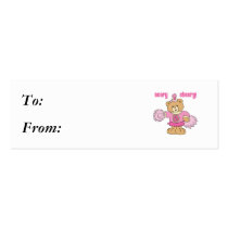 Beary Cheery Cheerleading Bear Business Card Templates