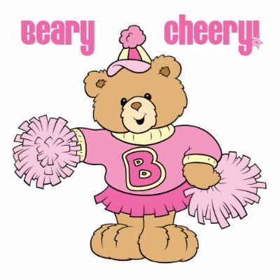 Beary Cheery Cheerleading Bear Photo Cutouts by doonidesigns
