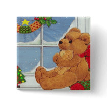 Beary Christmas Button