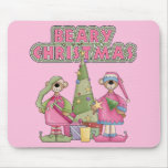 Beary Christmas PInk Mouse Pads