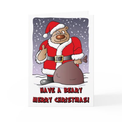 Beary Merry Christmas card by tshirtfun