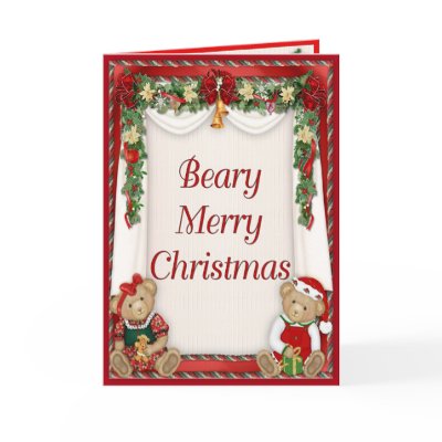 Beary Merry Christmas Greeting Cards by Spice