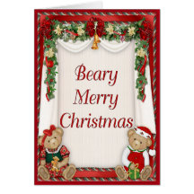 Beary Merry Christmas Greeting Cards