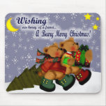 Beary Merry Christmas mousepads