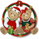 Beary Merry Christmas Ornament photo sculptures