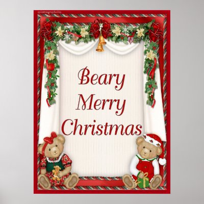 Beary Merry Christmas Posters by Spice