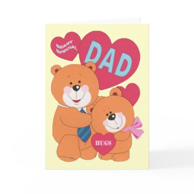 Beary Special Dad Greeting Card by Sandyspider