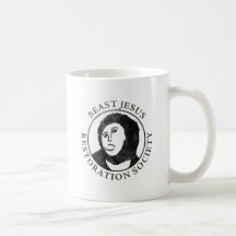 Beast Jesus Restoration Society Coffee Mugs