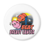 Beat Breast Caner Fridge Magnets