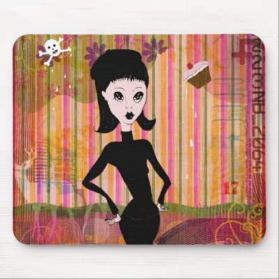 Beat Girl Visits Kawaii Land Mousepad by dreamasylum