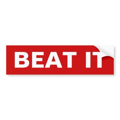 Beat It Bumper Sticker 1980's by cutencomfy