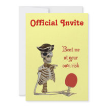 Beat Me Pirate Ping Pong Personalized Invites