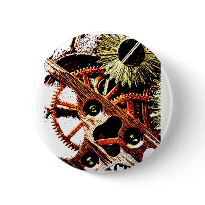 Beaten Up Clock Gears Button by Awesome_Clothes