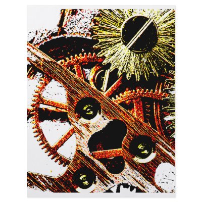 Beaten Up Clock Gears Custom Flyer by Awesome_Clothes