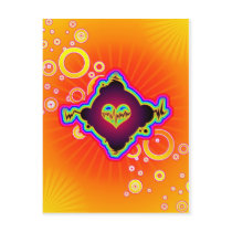 beating heart postcards
