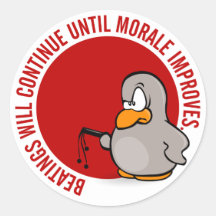 Beatings will continue until morale improves sticker