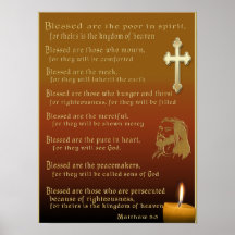 Beatitudes Christian poster