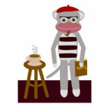 Beatnik Sock Monkey Cutout Sculpture photo sculptures