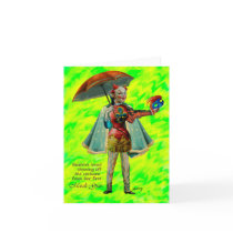 Beatrice and Her Mardi Gras Costume Card