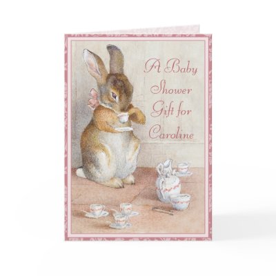 Beatrix Potter Custom Baby Shower Gift Card by imagina