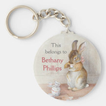 Beatrix Potter Custom Personalised Key Chain