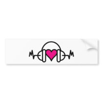 Beats of love Bumper Sticker