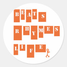 Beats Rhymes Life Sticker