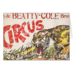 Beatty Cole Circus - 1903 - distressed Card