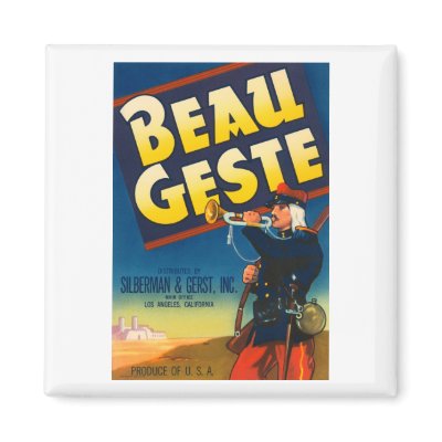 Beau Geste Vintage Crate Label by vintagegiftmall
