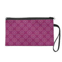 Beaujolais Cricle Floral Damask Wristlet Clutches