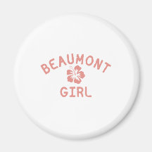 Beaumont TX Pink Girl Refrigerator Magnets