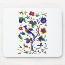 Beautful Jacobean Bird of Paradise Embroidery